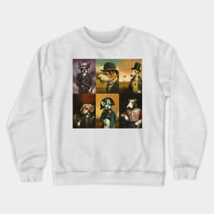 Dog Breeds Historical Characters Crewneck Sweatshirt